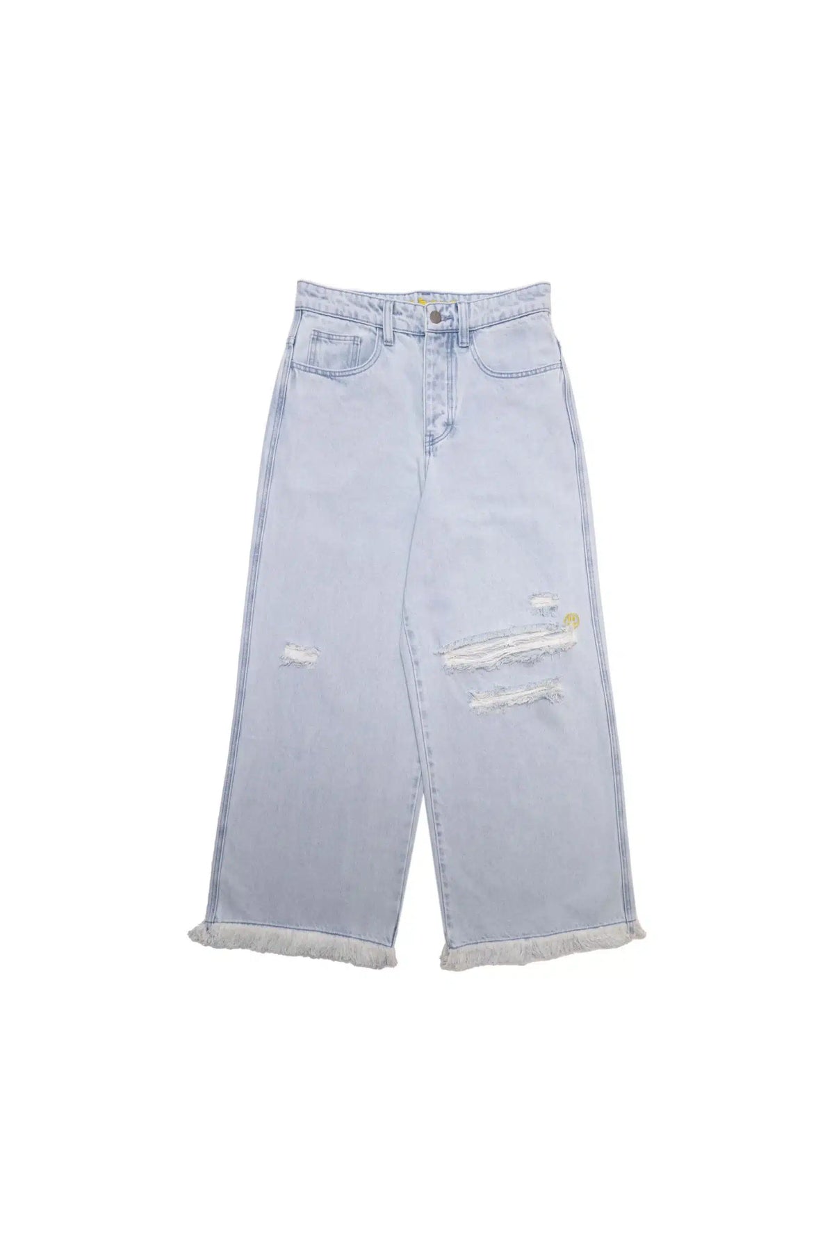 House of Drew Ultra Wide Leg Jean Distressed Vintage Indigo