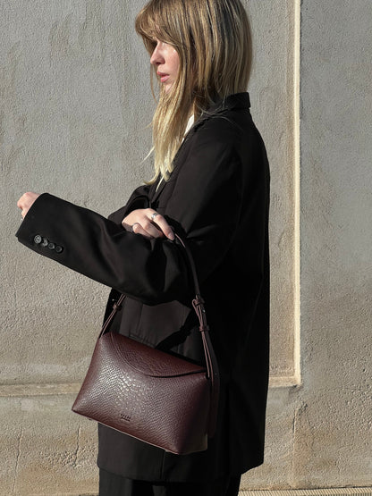 Freja Hudson Bag Berry Croc