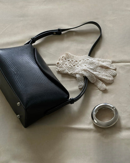 Freja Hudson Bag Black Lizard
