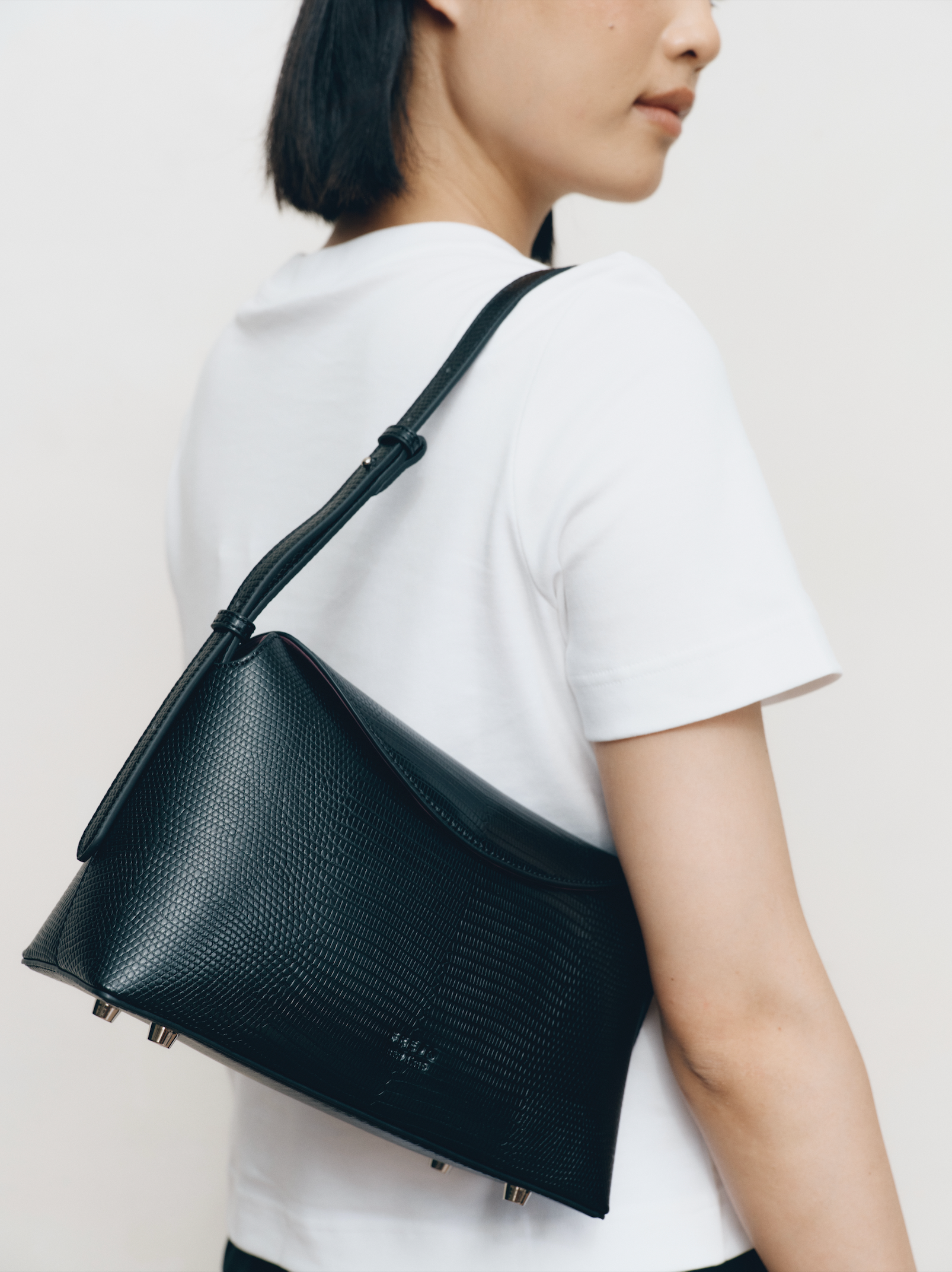 Freja Hudson Bag Black Lizard