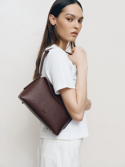Freja Hudson Bag Berry Croc