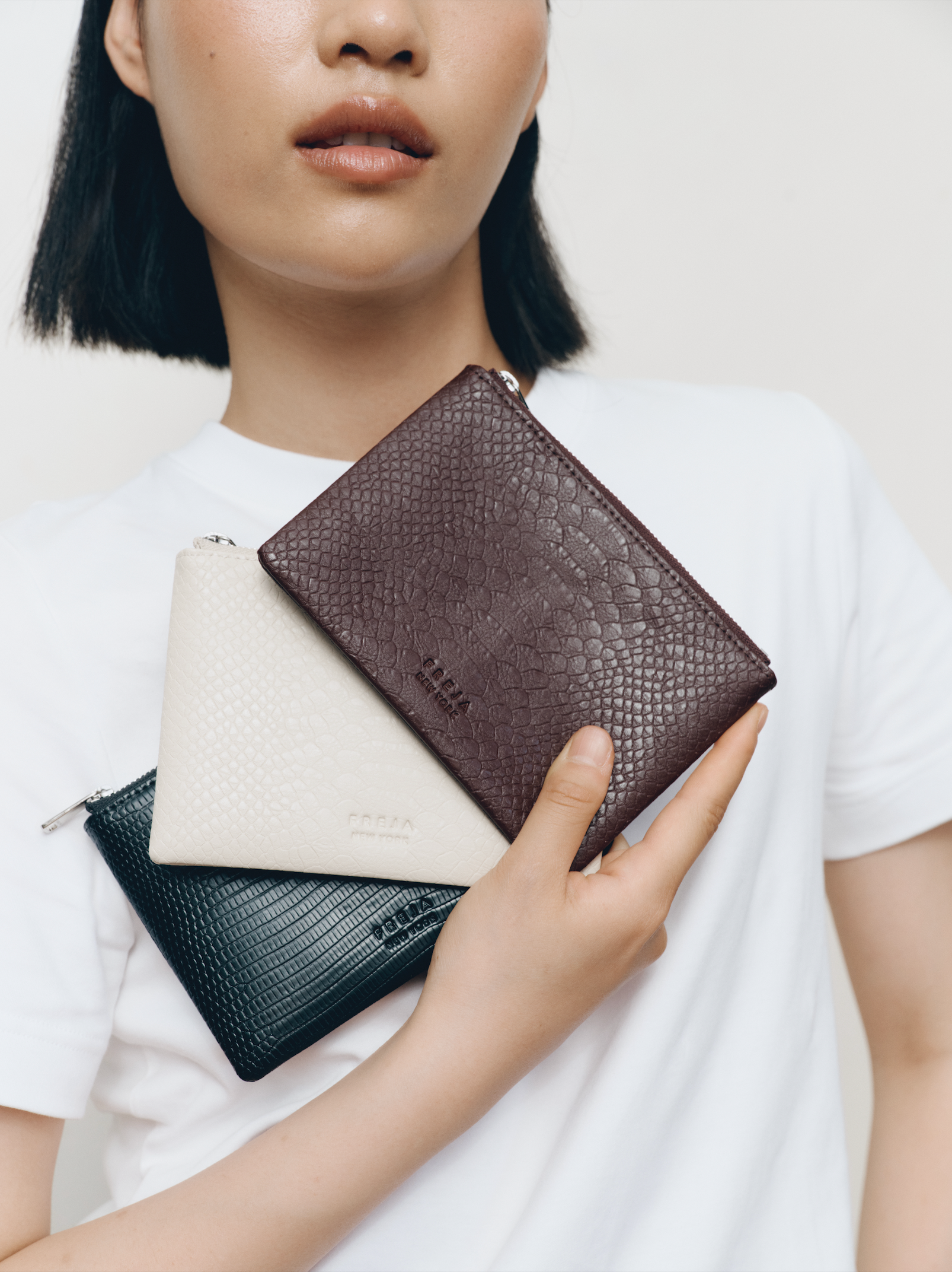 Freja Zip Pouch 5 Oat Croc