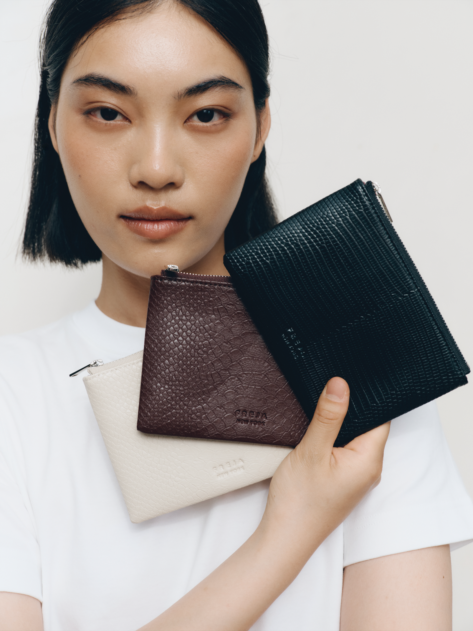 Freja Zip Pouch 8 Berry Croc