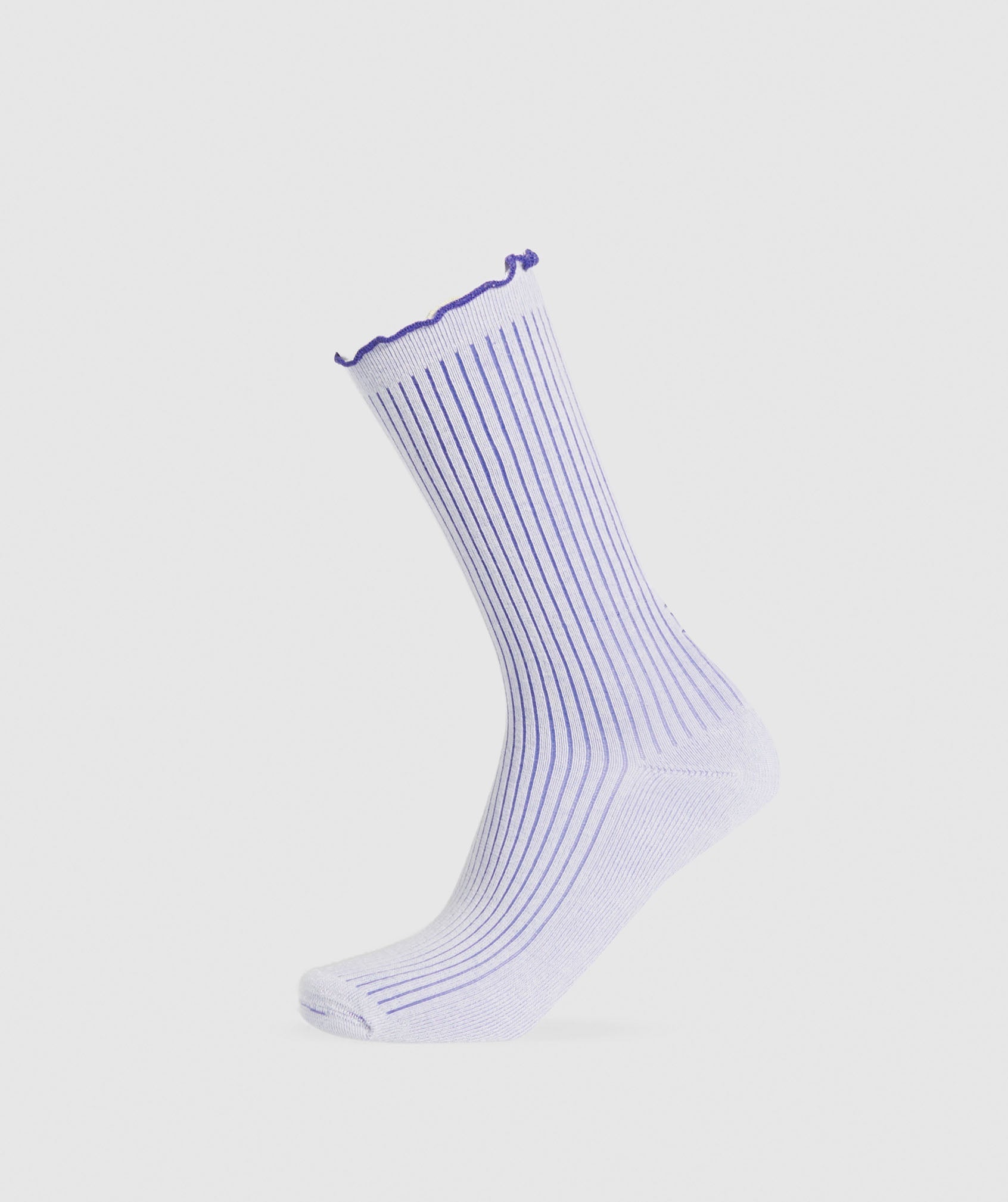 Women's Gymshark Frill Crew Single Sock Fresh Lilac