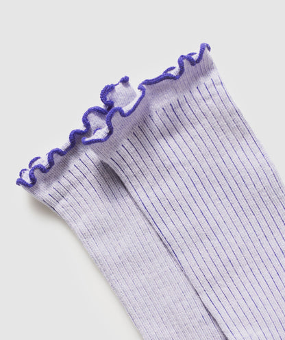 Women's Gymshark Frill Crew Single Sock Fresh Lilac