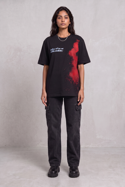 DARK SECRET BLACK WOMEN’S OVERSIZED T-SHIRT