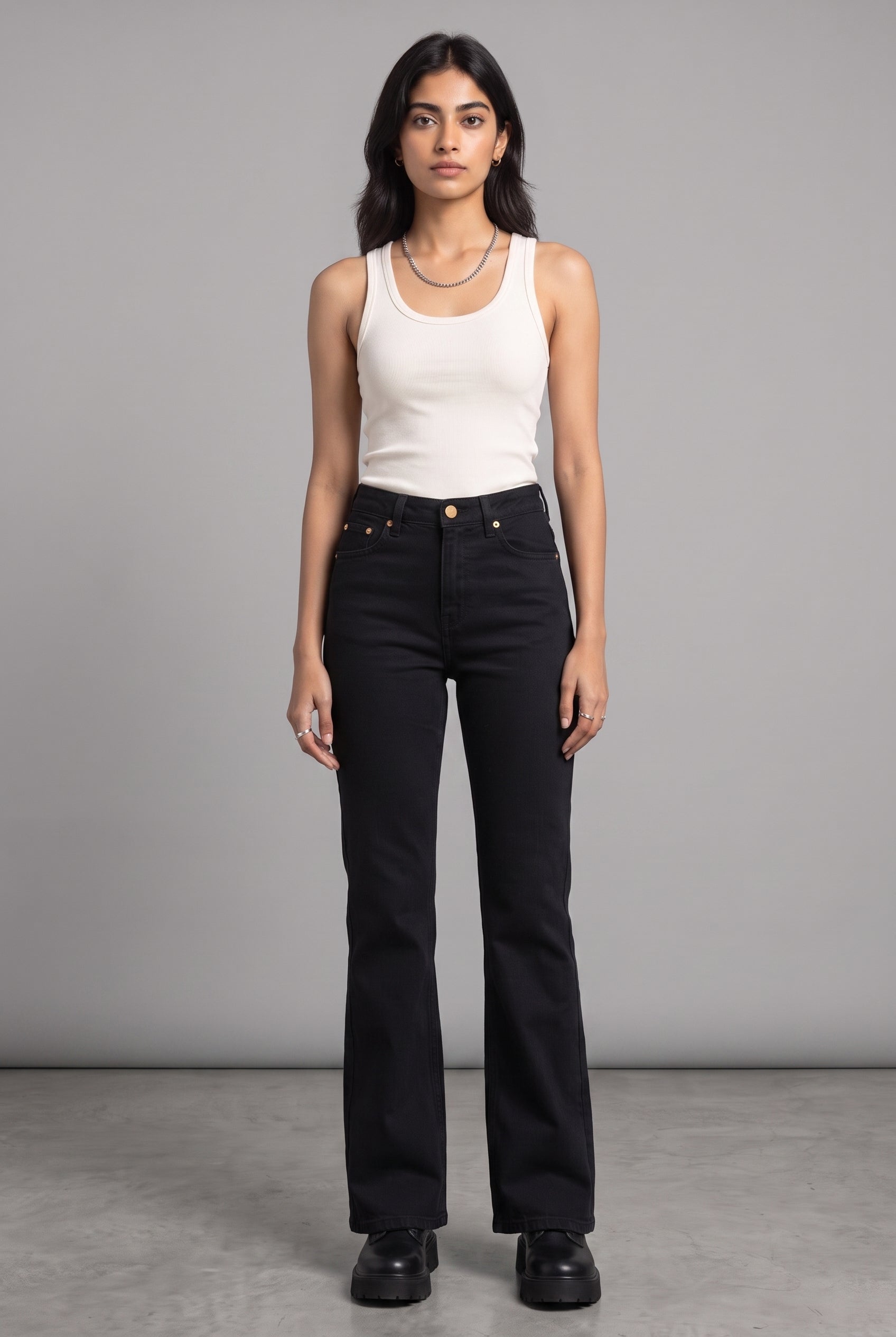 BOOTLEG DENIM BLACK WOMEN'S JEANS