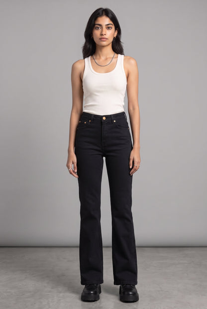 BOOTLEG DENIM BLACK WOMEN'S JEANS