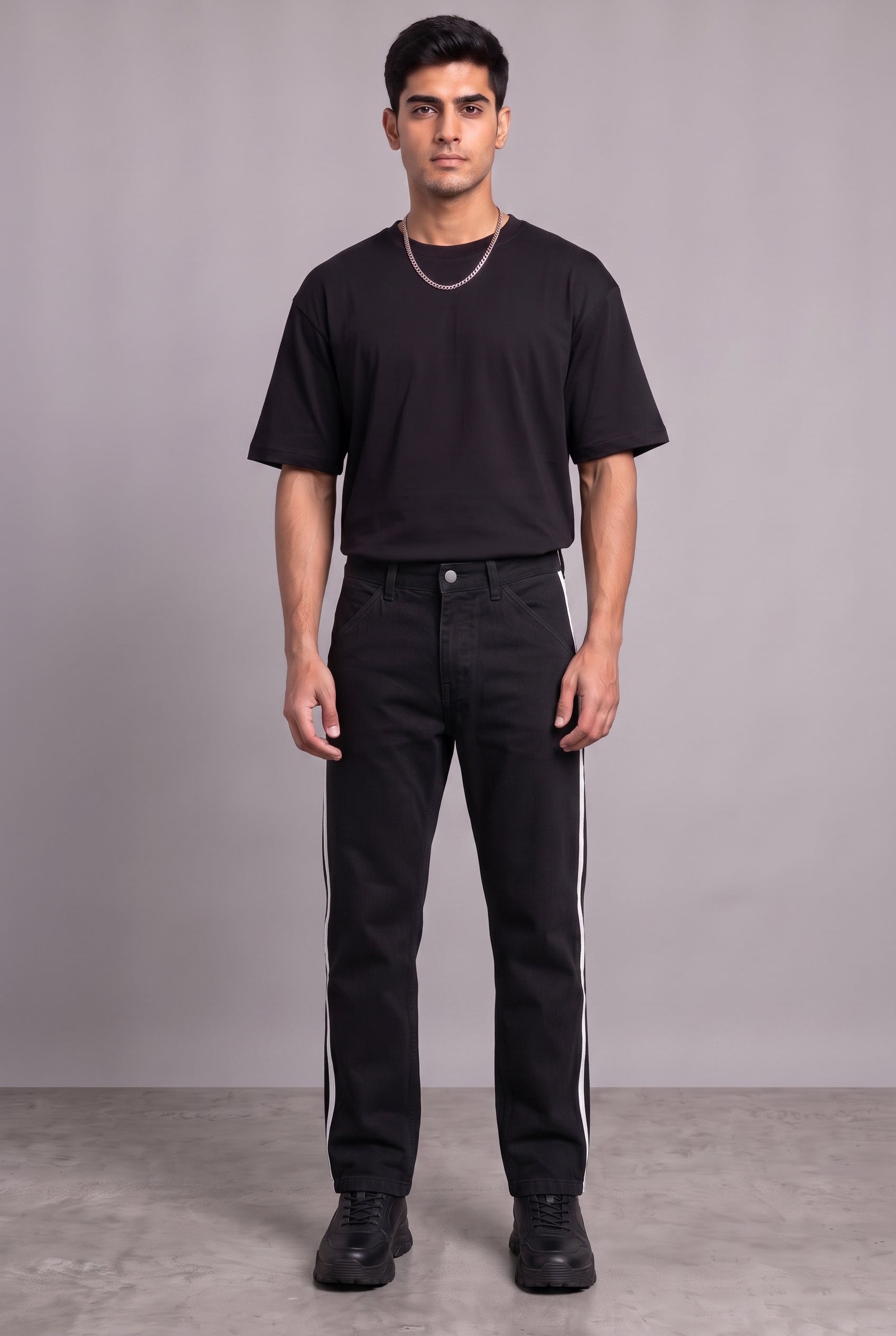 DAY TO NIGHT DENIM BLACK MEN'S PANTS [50/50 LIMITED EDITION]