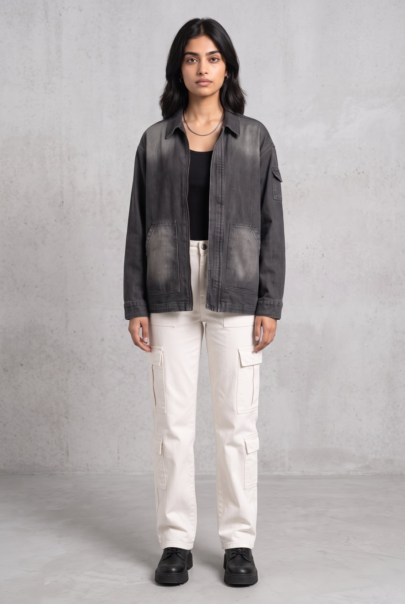 BLACK OG DENIM WOMEN'S JACKET