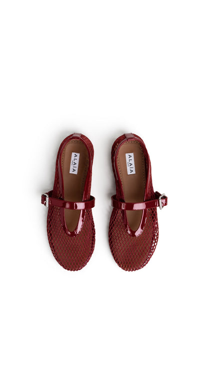 Alaïa Ballet Flats In Fishnet