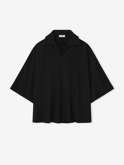 Essentials Virgin Wool Polo Shirt Black