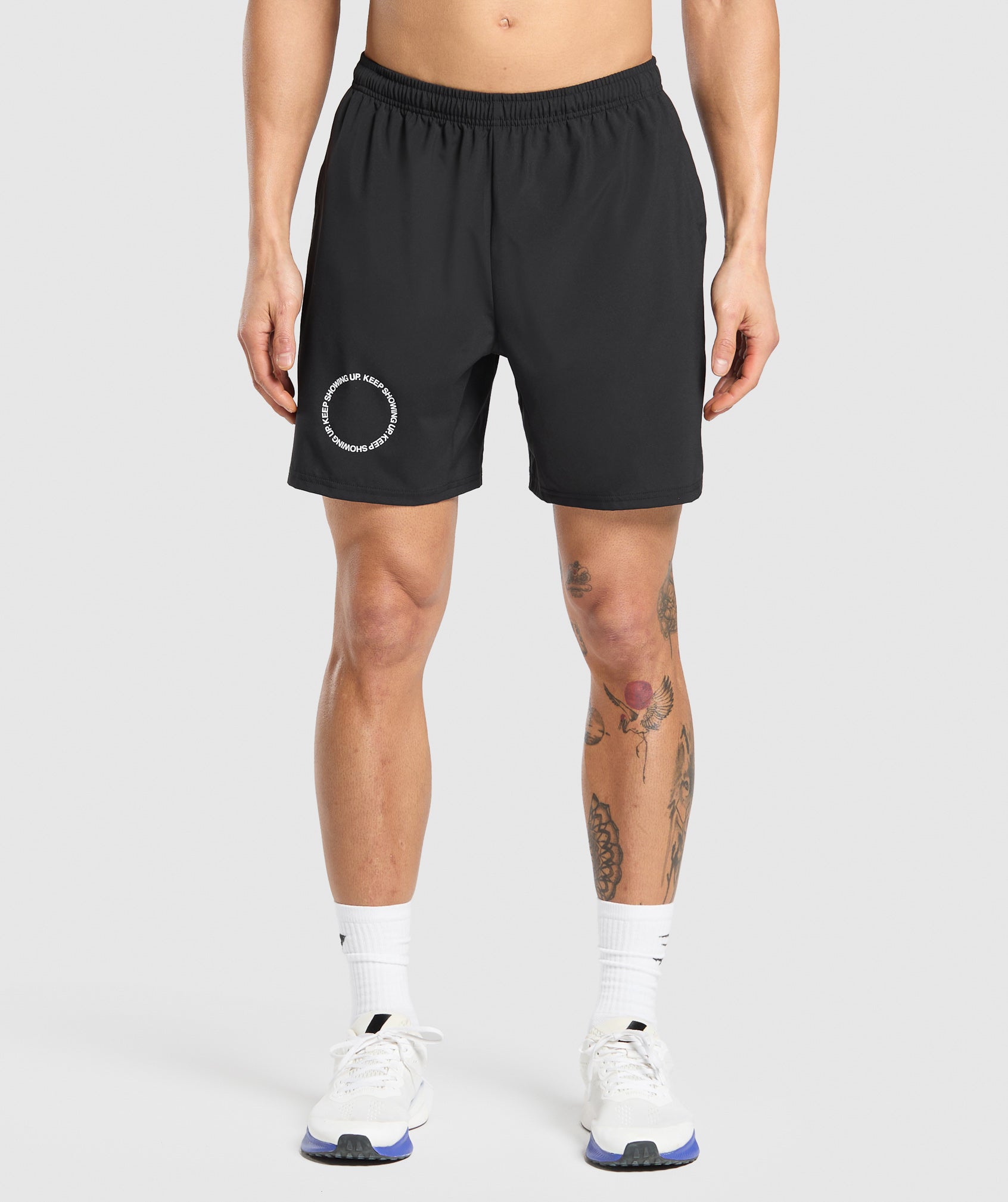 Gymshark Keep Showing Up 7" Shorts Black