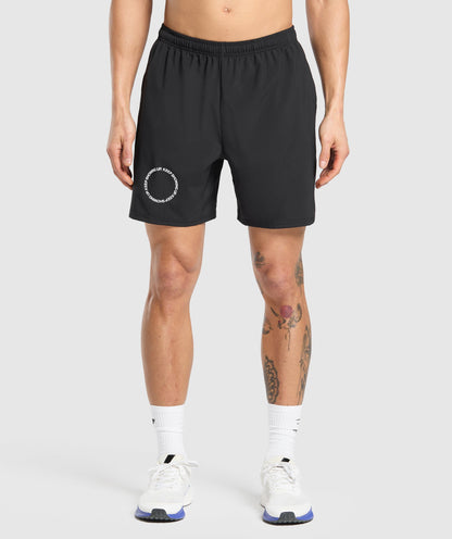 Gymshark Keep Showing Up 7" Shorts Black