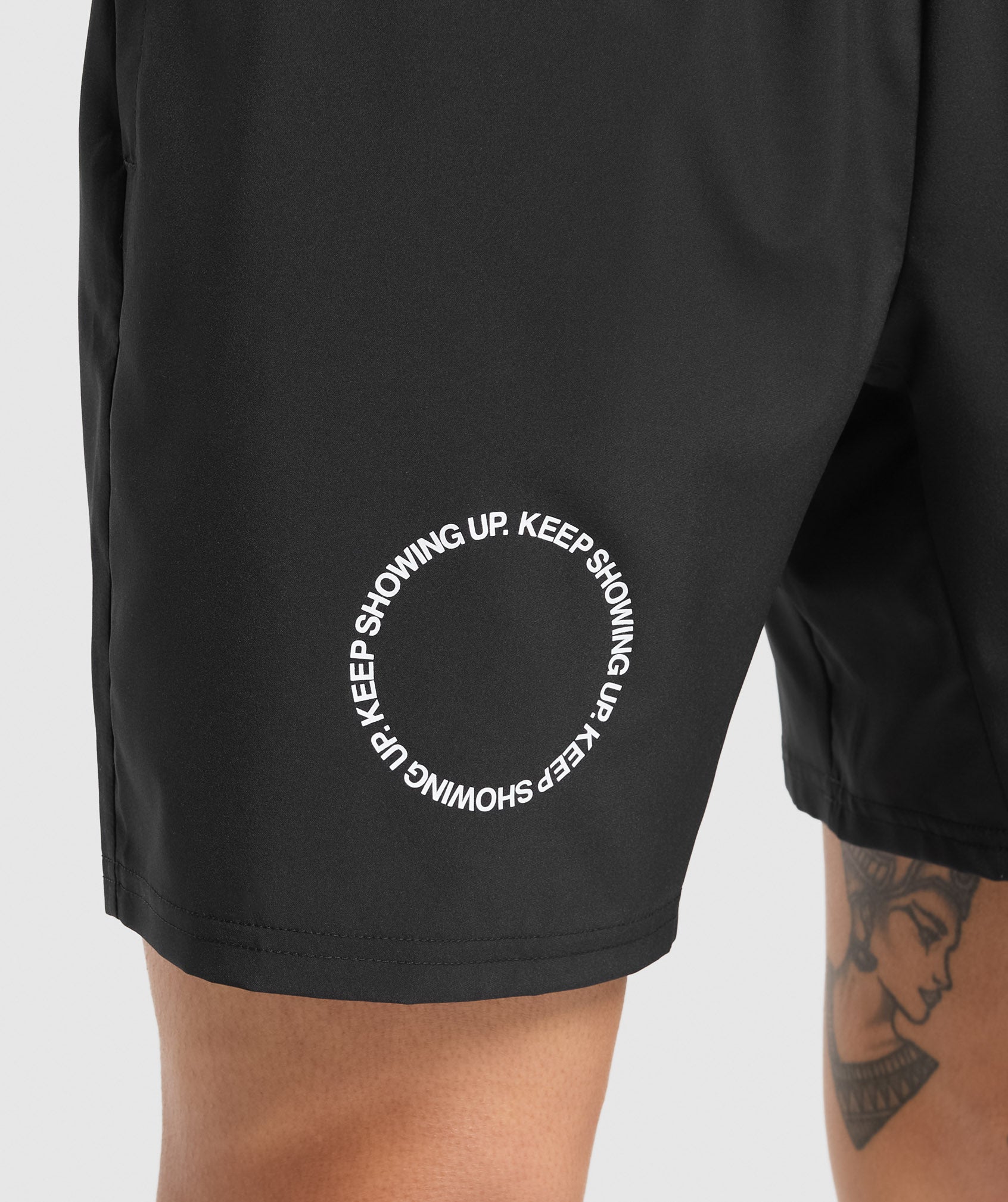 Gymshark Keep Showing Up 7" Shorts Black