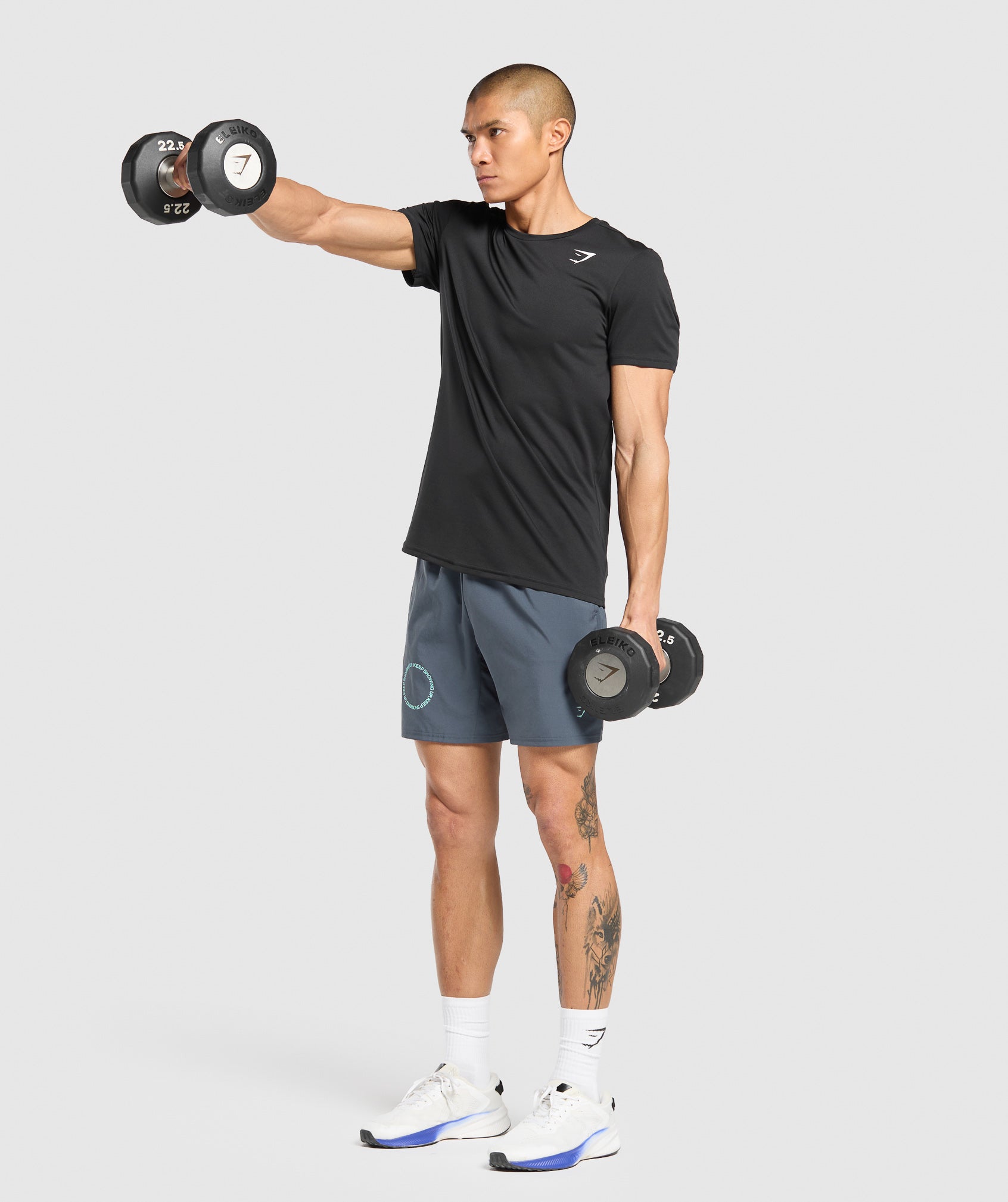 Gymshark Keep Showing Up 7" Shorts Titanium Blue