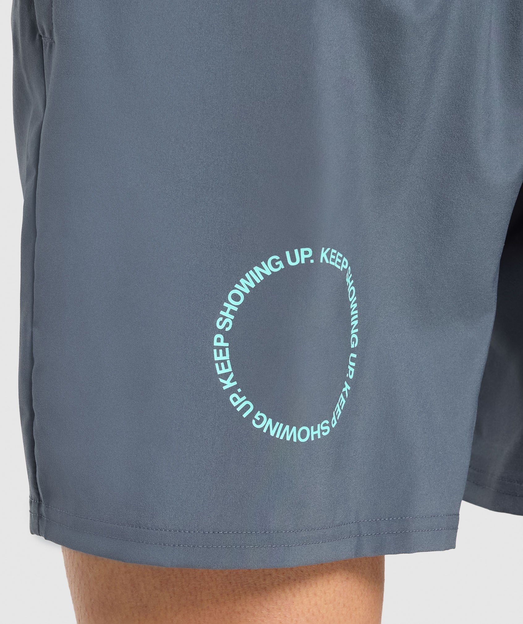 Gymshark Keep Showing Up 7" Shorts Titanium Blue