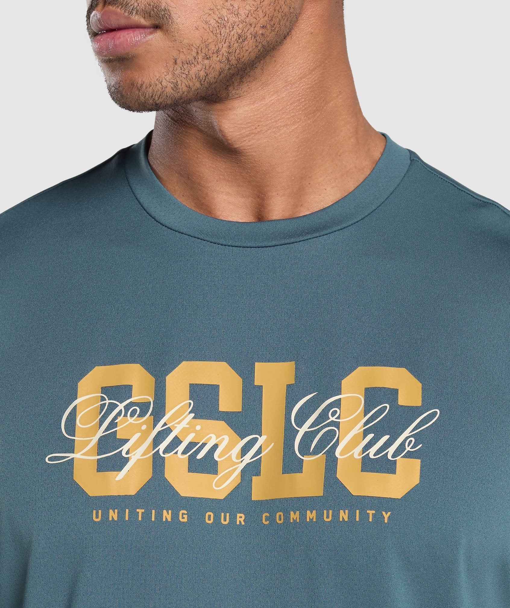 Gymshark Script Graphic T-Shirt Cargo Blue