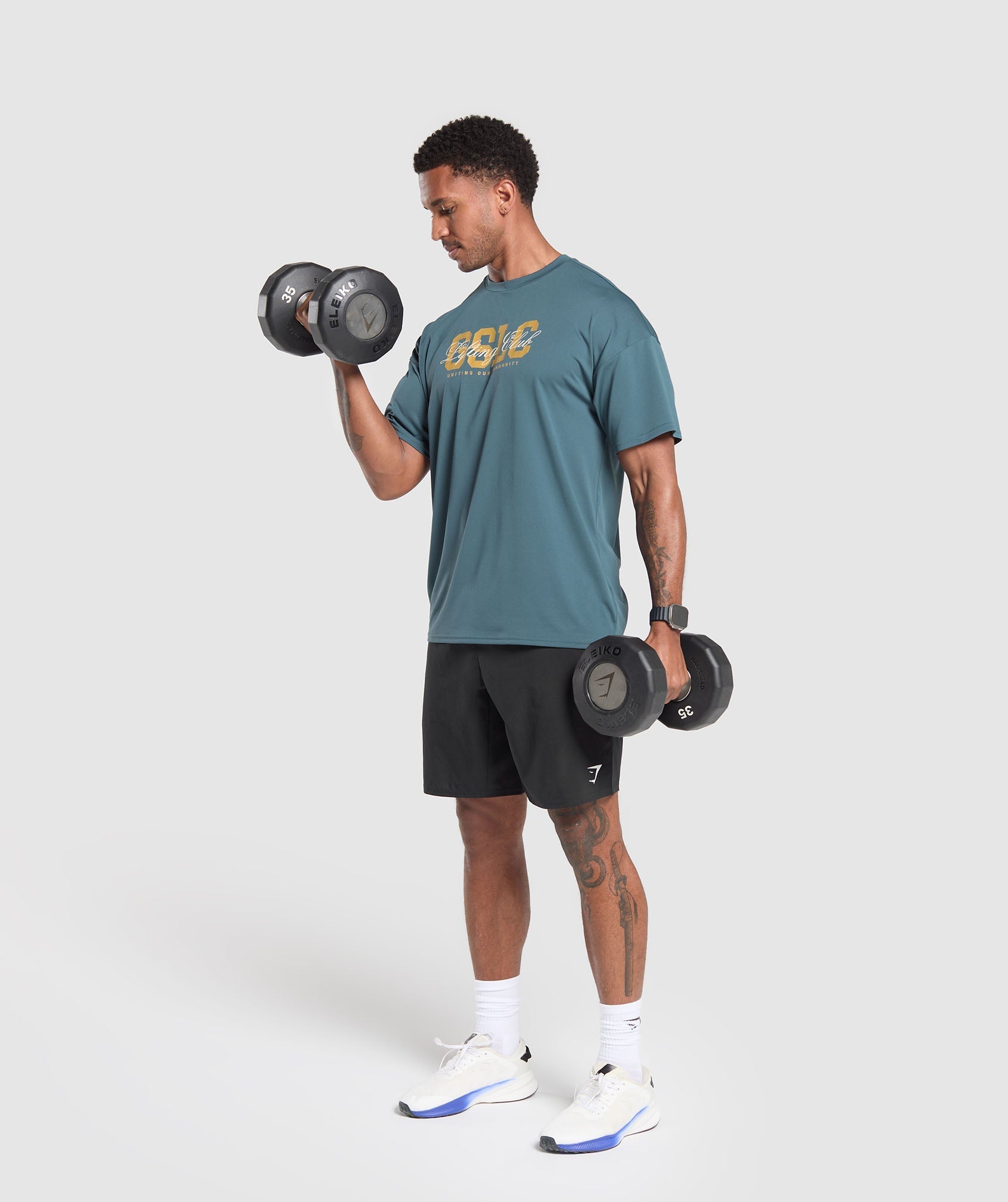 Gymshark Script Graphic T-Shirt Cargo Blue