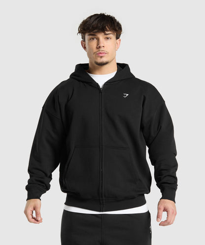 Gymshark Atlas Zip Up Hoodie Black