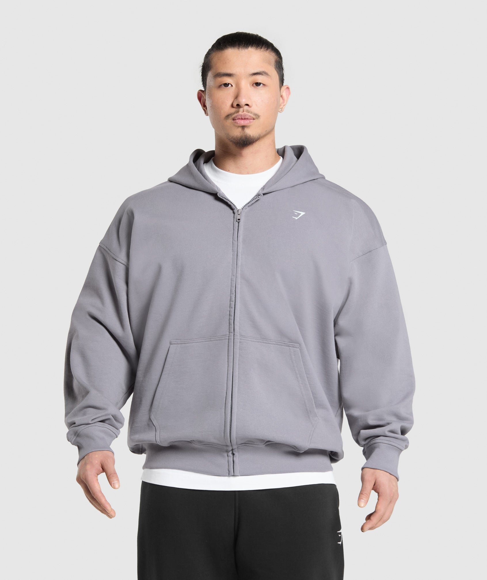 Gymshark Atlas Zip Up Hoodie Medium Grey