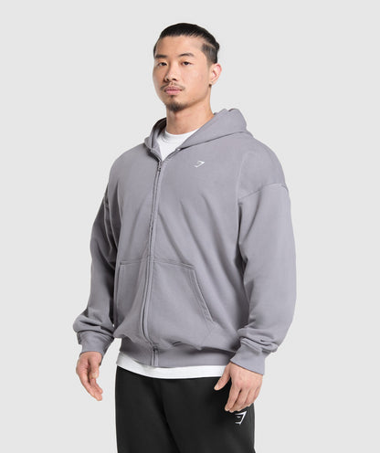 Gymshark Atlas Zip Up Hoodie Medium Grey