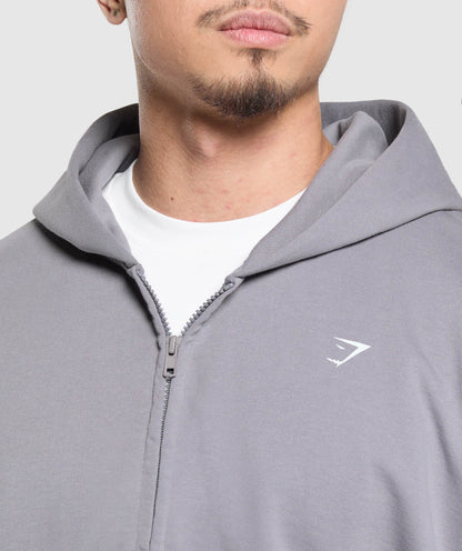 Gymshark Atlas Zip Up Hoodie Medium Grey