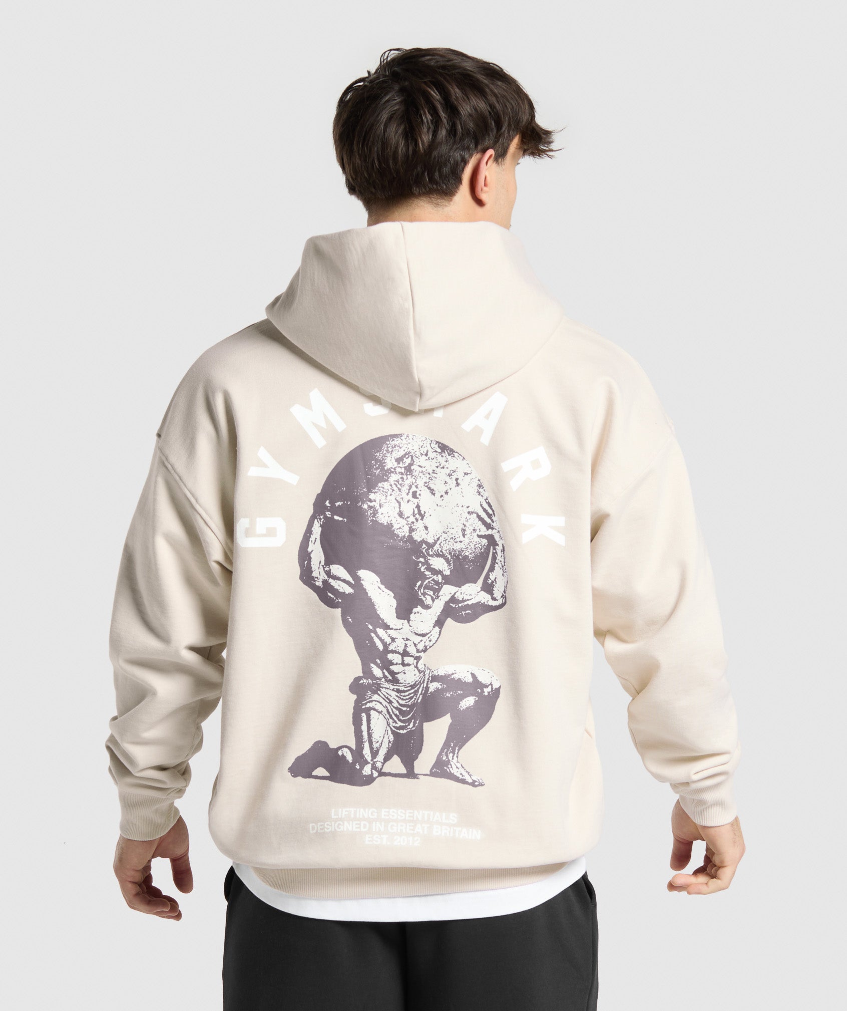 Gymshark Atlas Zip Up Hoodie Oat White