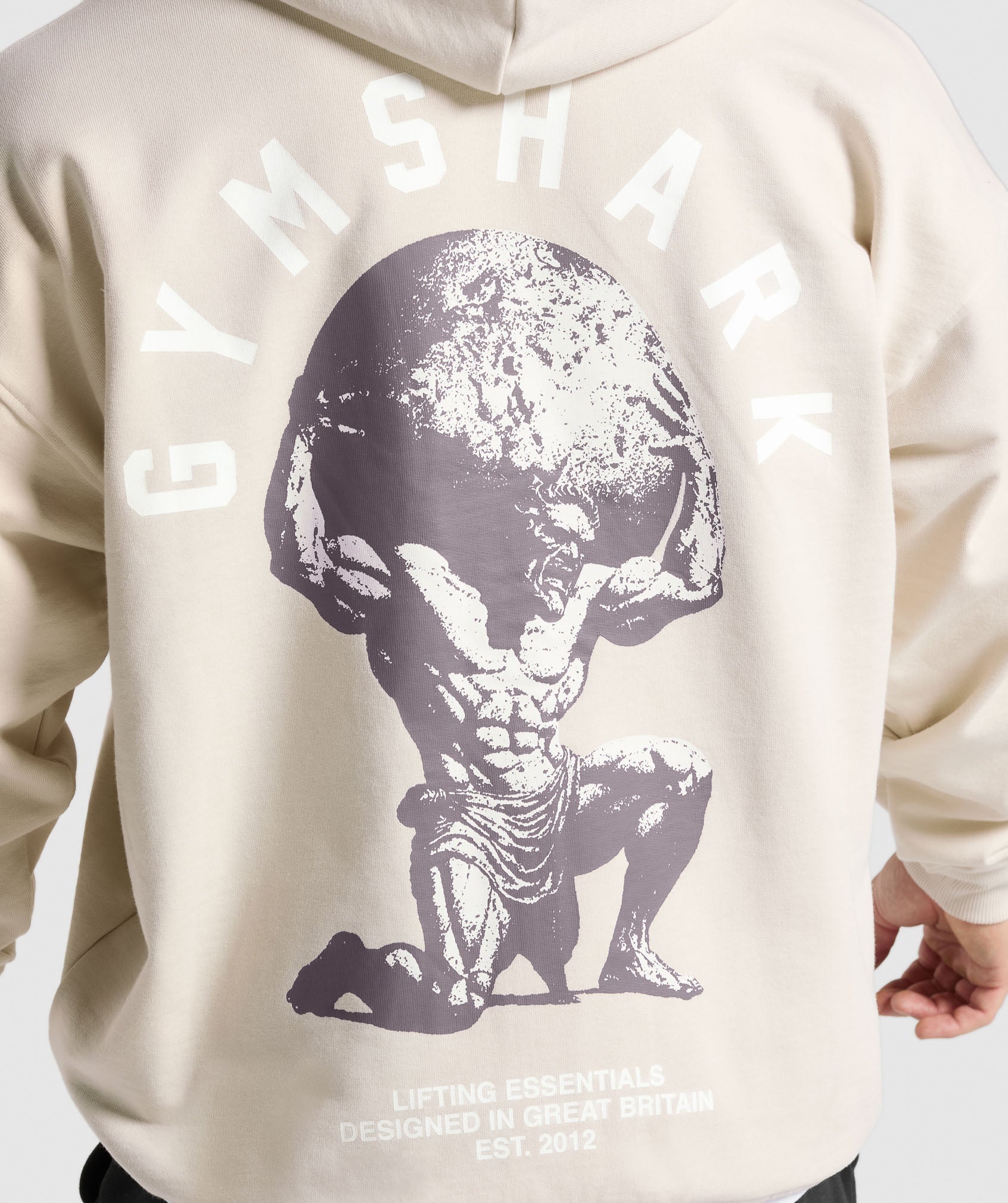 Gymshark Atlas Zip Up Hoodie Oat White