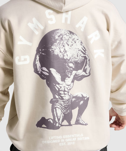 Gymshark Atlas Zip Up Hoodie Oat White