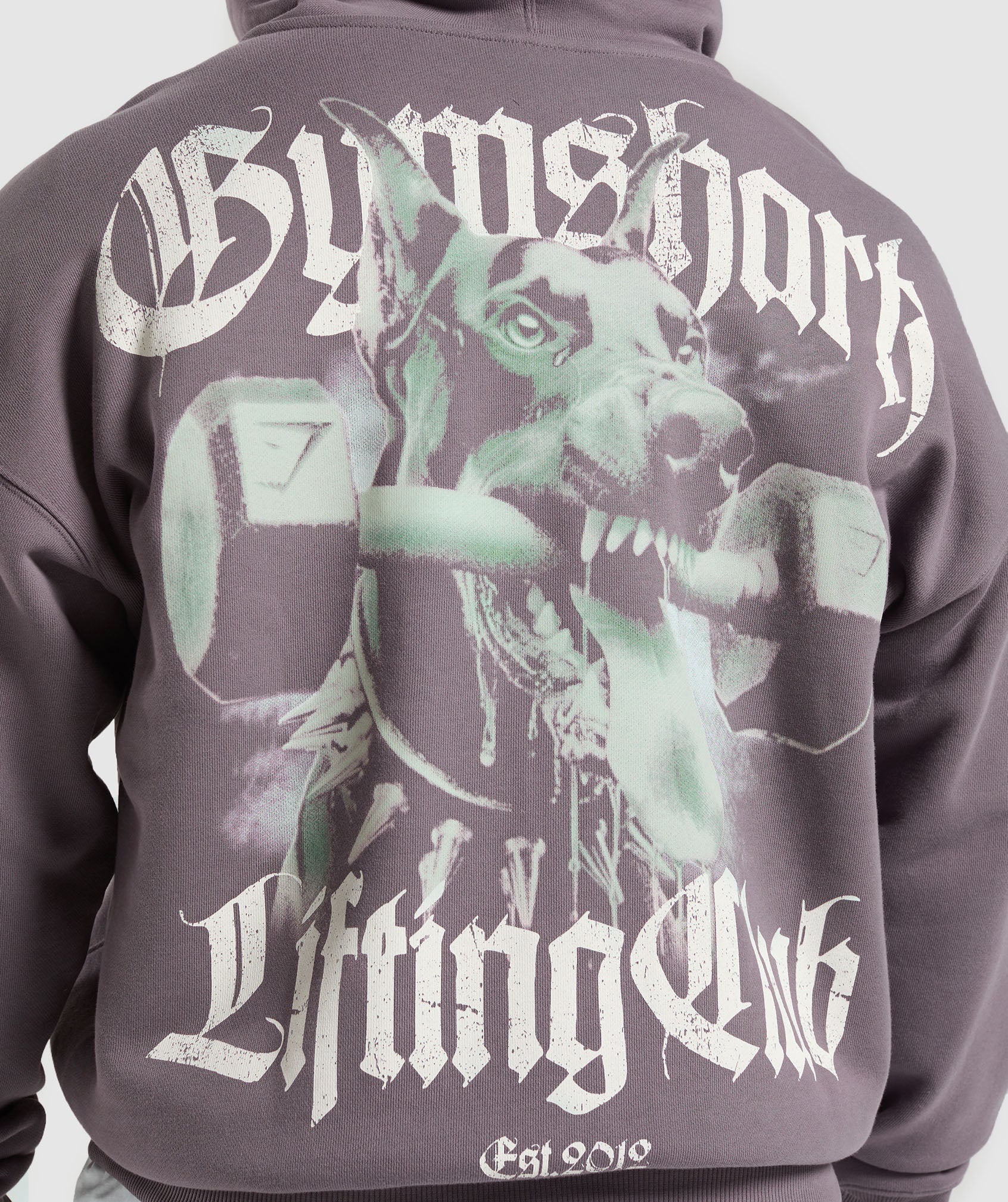 Gymshark Doberman Graphic Hoodie Brushed Purple