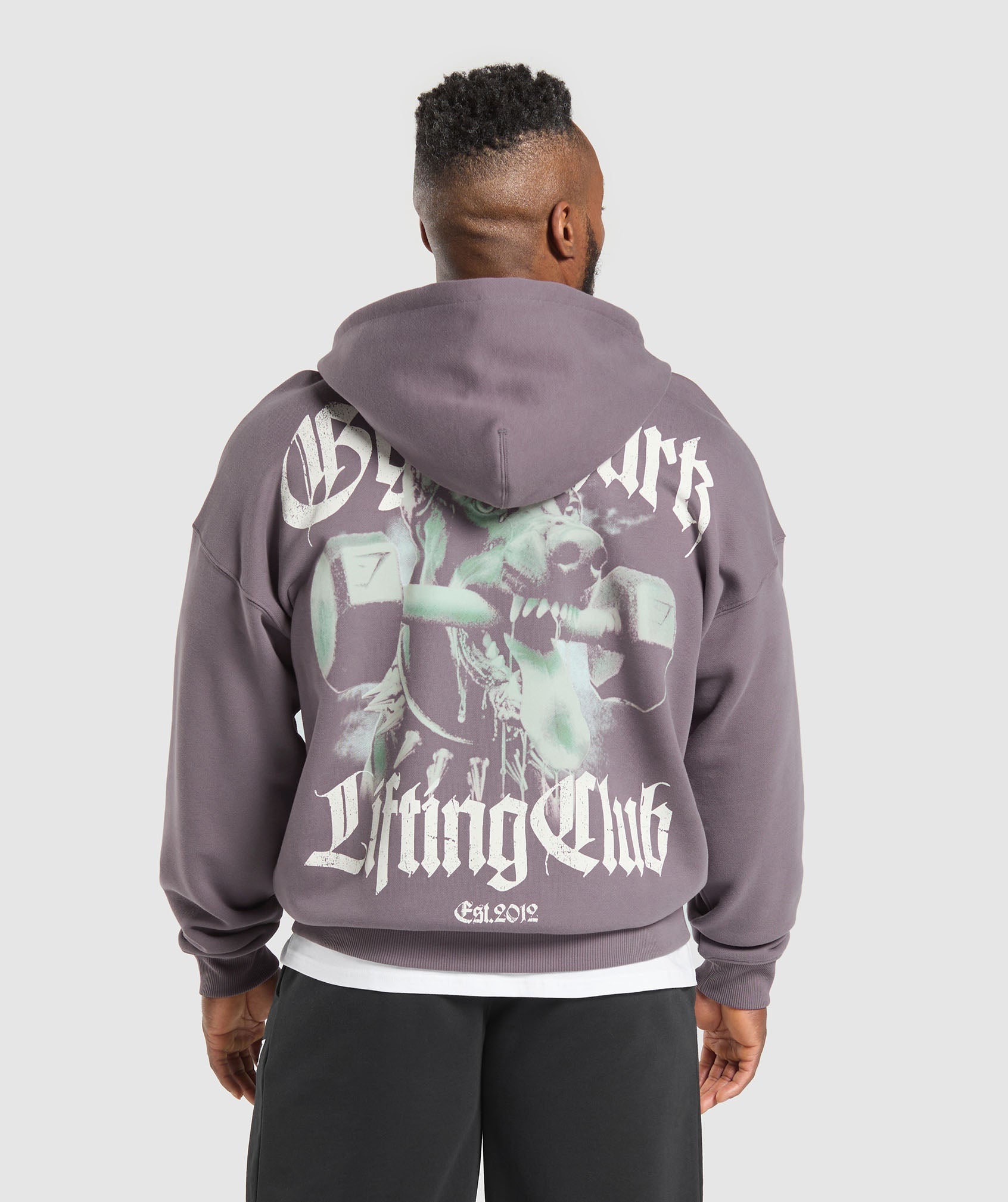 Gymshark Doberman Graphic Hoodie Brushed Purple