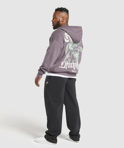 Gymshark Doberman Graphic Hoodie Brushed Purple
