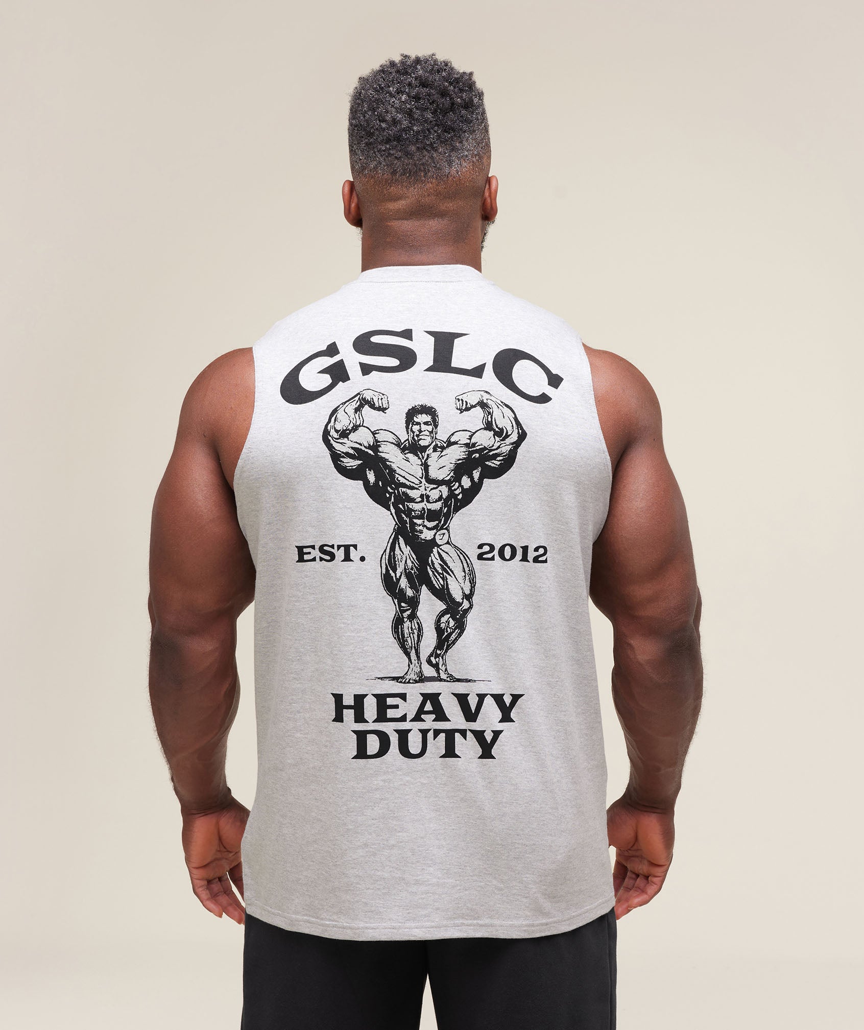 Gymshark Heavy Duty Tank Light Grey Core Marl