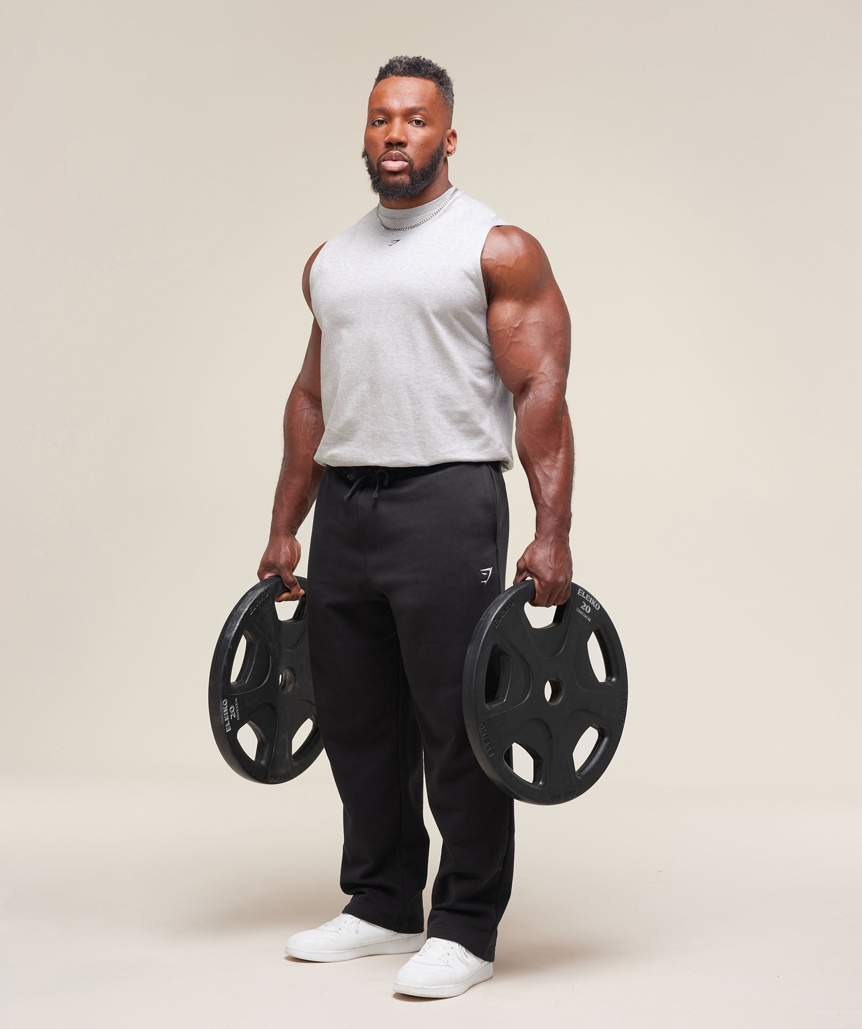 Gymshark Heavy Duty Tank Light Grey Core Marl