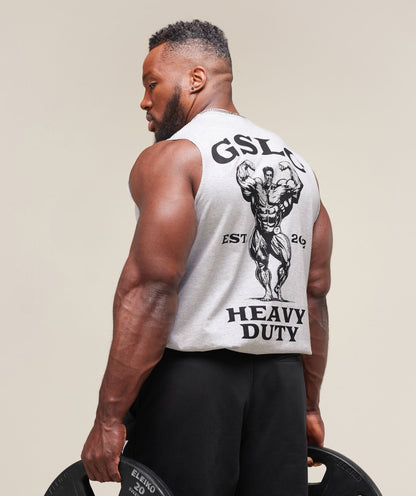 Gymshark Heavy Duty Tank Light Grey Core Marl