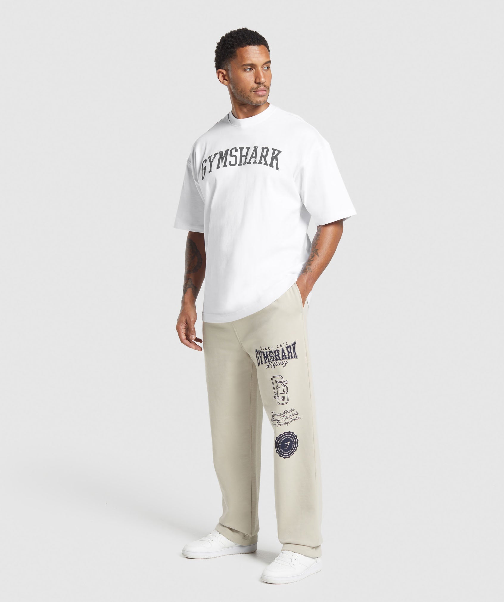 Gymshark Lifting Essentials Straight Leg Pant Pebble Grey