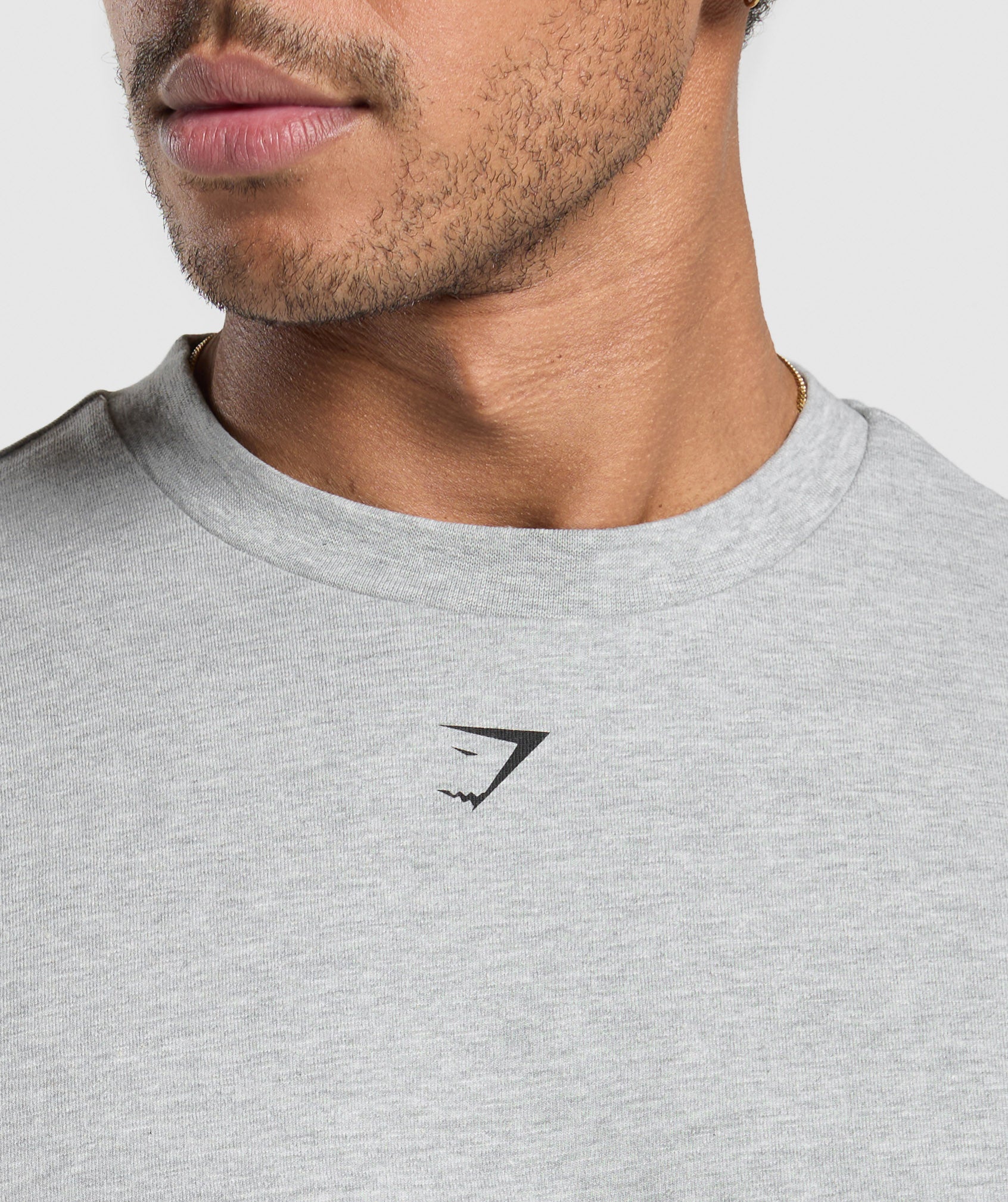 Gymshark Est 2012 Long Sleeve T-Shirt Light Grey Core Marl