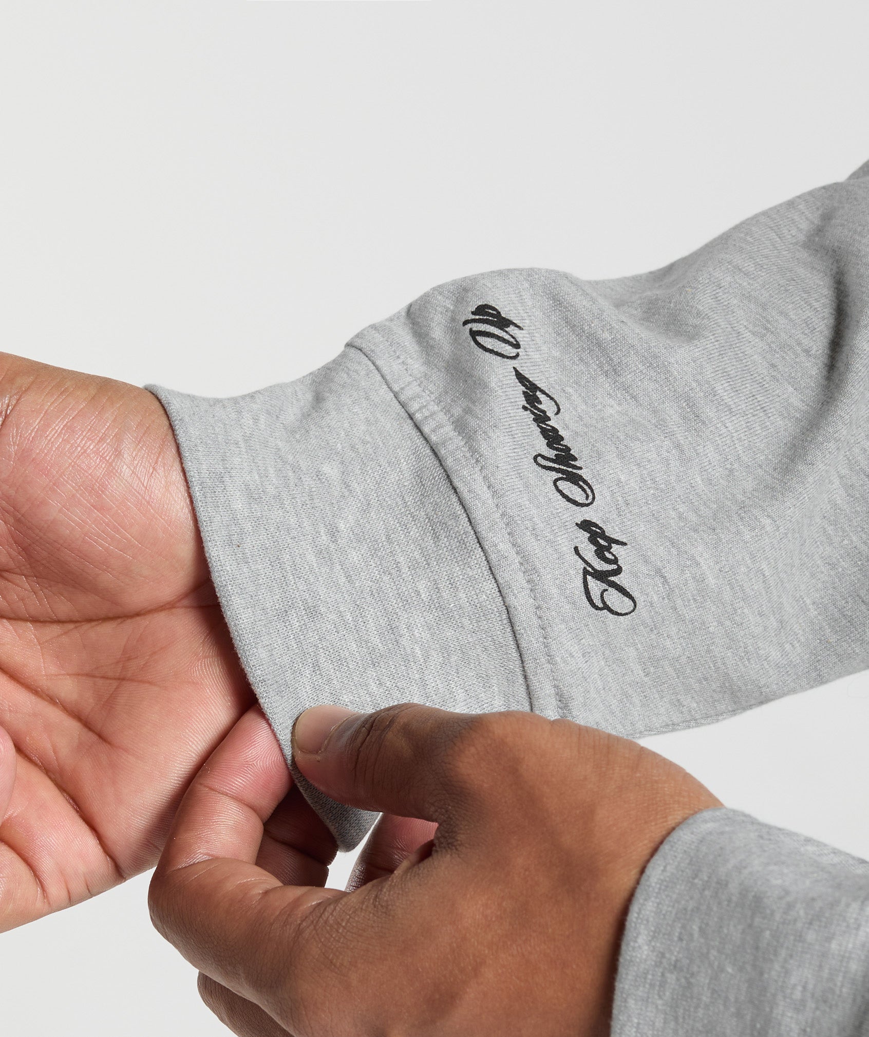 Gymshark Est 2012 Long Sleeve T-Shirt Light Grey Core Marl