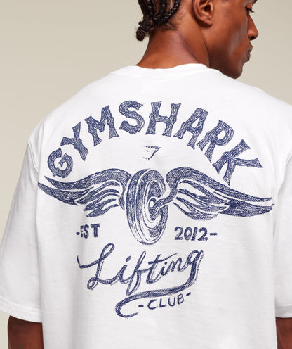 Gymshark Flying Weights T-Shirt White