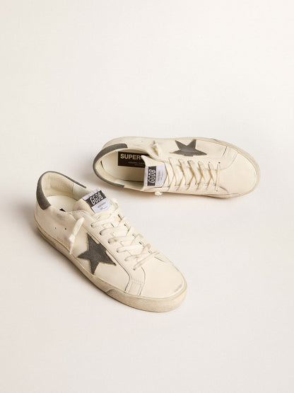 Golden Goose Super-Star In Nappa With Gray Suede Star And Heel Tab Mens