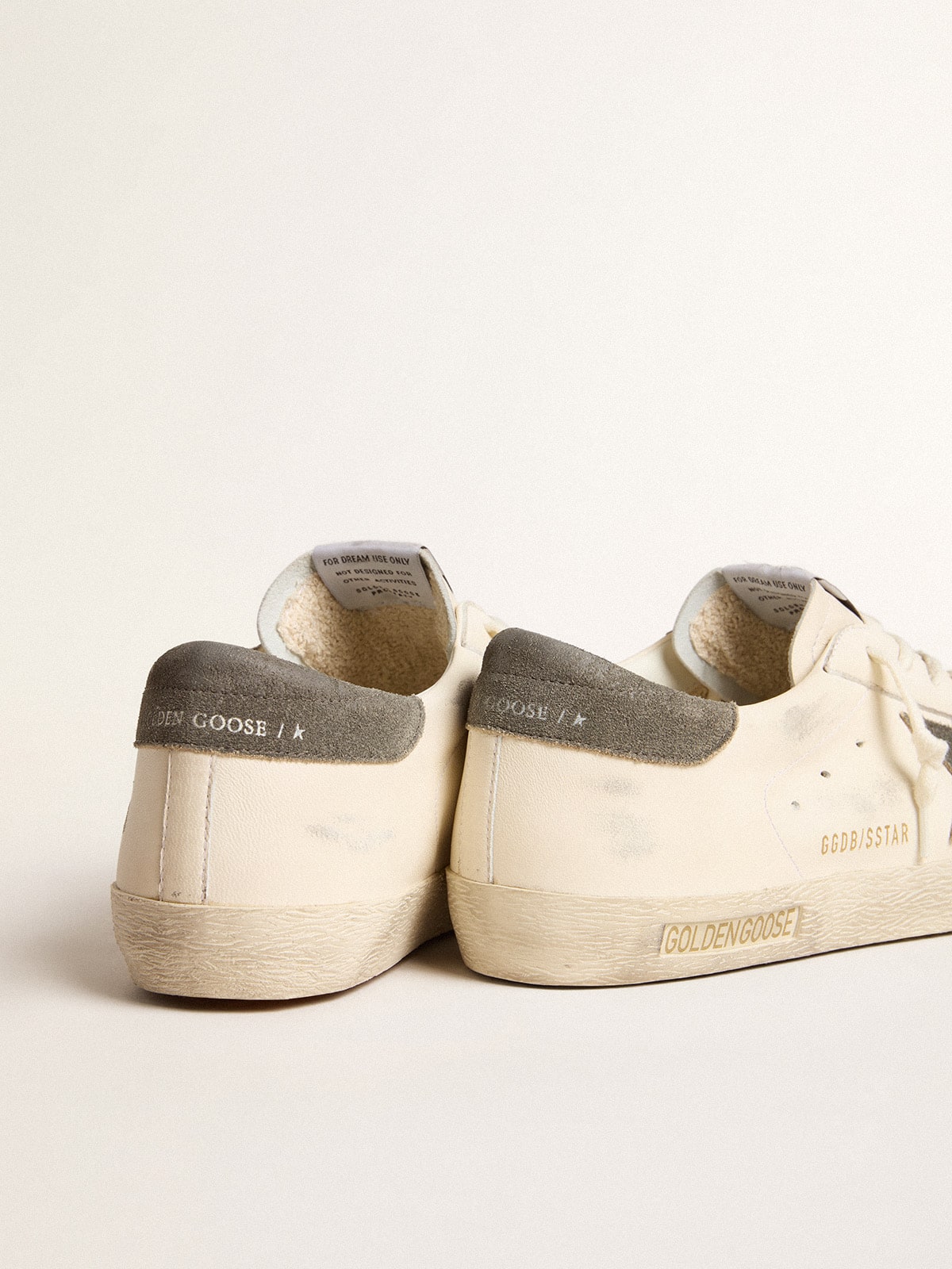 Golden Goose Super-Star In Nappa With Gray Suede Star And Heel Tab Mens