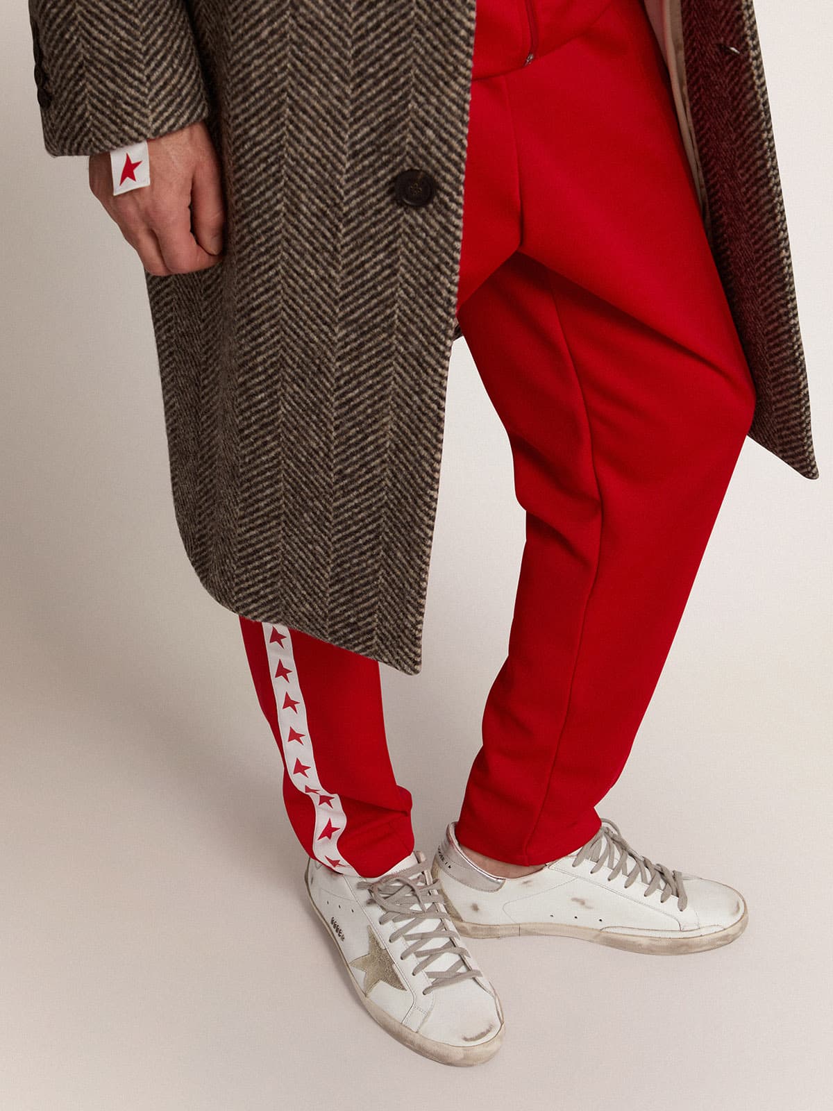 Golden Goose Mens Super-Star With Silver Heel Tab And Lettering Mens