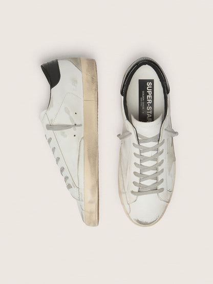 Golden Goose Mens Super-Star With Black Heel Tab And Metal Stud Lettering Mens