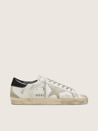 Golden Goose Mens Super-Star With Black Heel Tab And Metal Stud Lettering Mens
