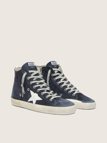 Golden Goose Mens Francy In Leather With Leather Star And Heel Tab Mens