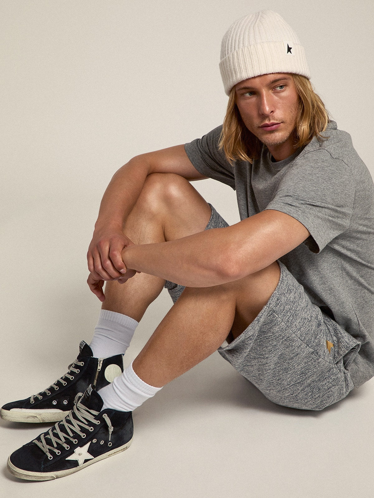 Golden Goose Mens Francy In Leather With Leather Star And Heel Tab Mens