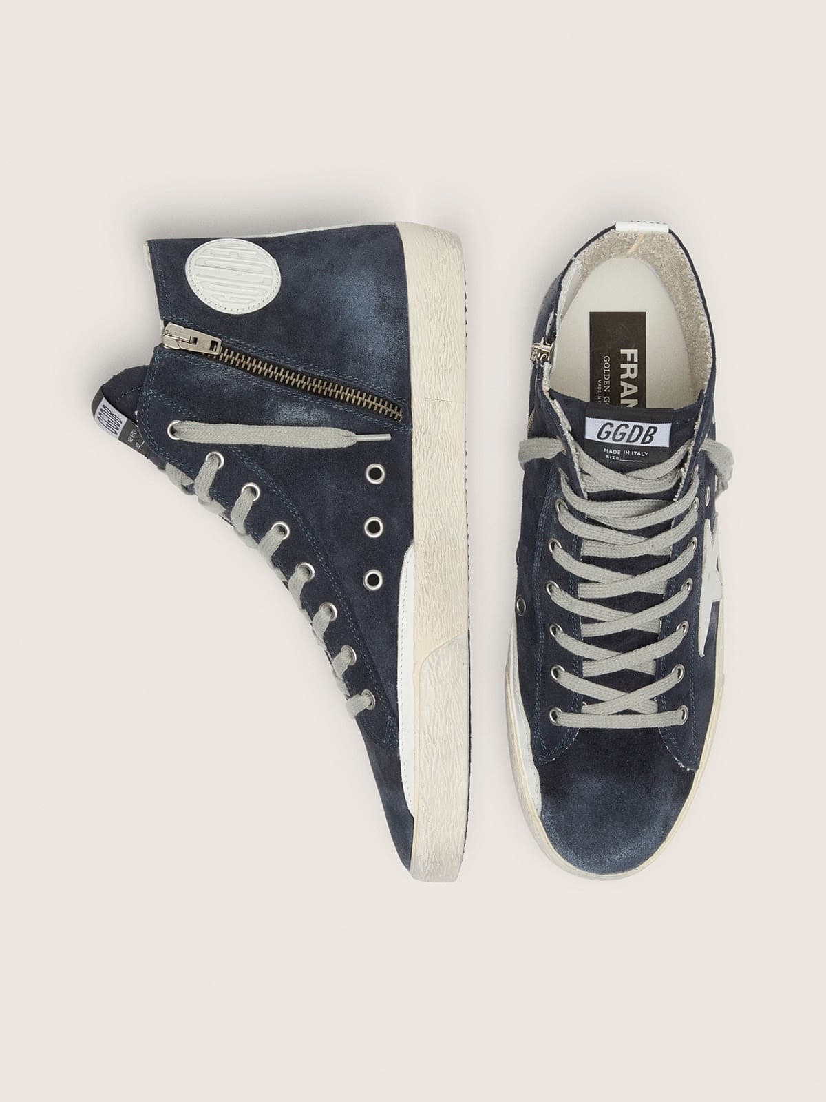 Golden Goose Mens Francy In Leather With Leather Star And Heel Tab Mens