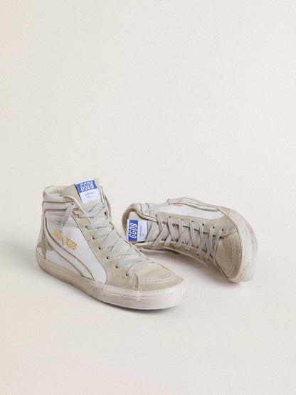Golden Goose Mens Slide In Leather With Suede Details Mens