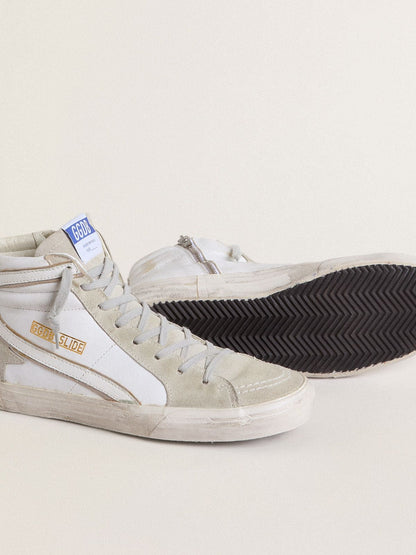 Golden Goose Mens Slide In Leather With Suede Details Mens